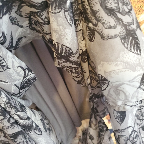 Long Dark Floral Dress - Picture 3 of 5